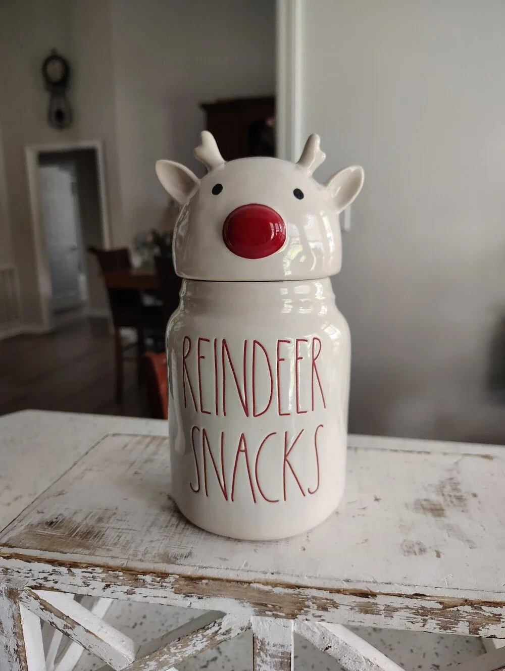 Reindeer Snacks Ceramic Jar